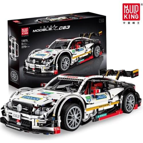 Mould King MOC 13075 Electric Series AMG C63 Sport Super Racing Car Model Building Blocks Bricks with 6687 Kids Toys Gifts