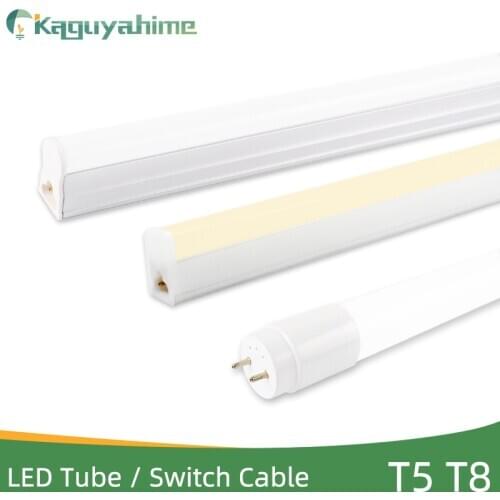 Kaguyahime EU Switch Cable Wire/Integrated 6w 10w 20w LED Tube T5 T8 Light 220v 240v 300mm 600mm 60cm Fluorescent T5 LED Lamp T8
