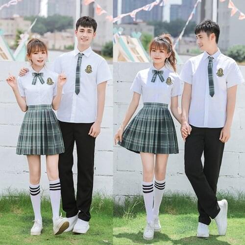 Japanese College Style Jk Uniform Set Female Male Students Class Uniform New Jk Shirt Pleated Skirts Pants Suit School Uniform