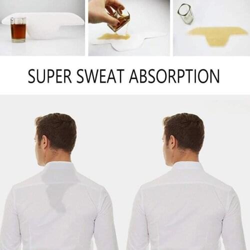 Summer Collar Sweat Pads Disposable White T-shirt Absorbing Deodorants Stickers Anti Perspiration Collar Pad For Unisex