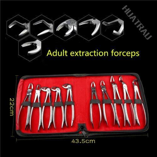 Medical adult extraction forceps kit stainless steel dental instruments oral cavity material deciduous forceps universal Pliers
