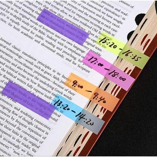 Cute Stationery Stickers Kawaii Fluorescent Book Sticker Label Desk Organizer Index Label for School Supplies Christmas stickers