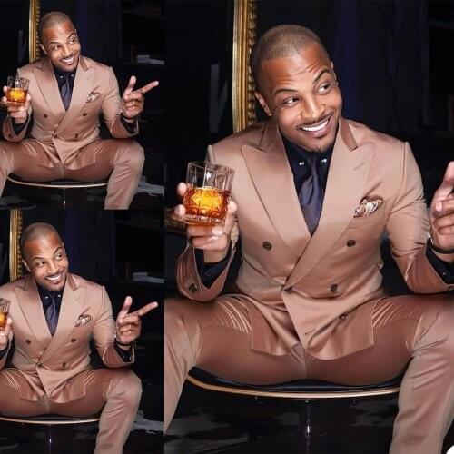 Fashion Men Tuxedos Suits Custom Made Peaked Lapel Blazer Handsome Photoshoot Party Prom Smart Casual Slim Fit 2 Pieces Sets