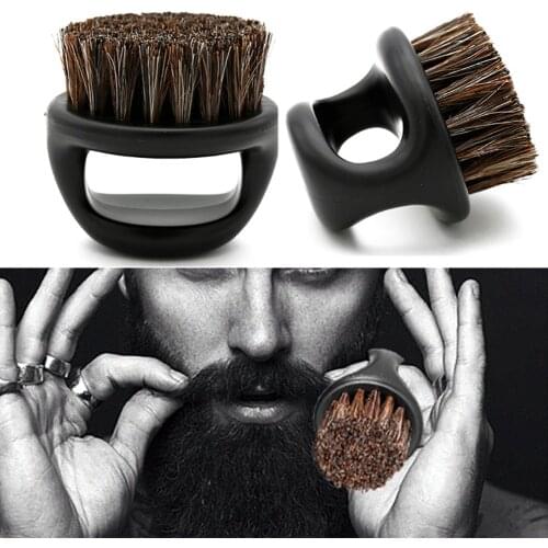 Men Beard Shaving Brush Wild Boar Fur Soft Barber Salon Facial Cleaning Shave Tools Razor Brush with Handle Styling Accessory