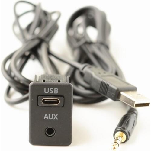Applicable to various car modification to increase USB-TAPYC data Charging port AUX audio input 3.5