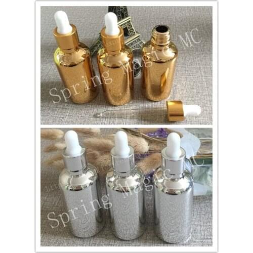 50ml empty glass bottle with dropper Essence Packaging Physiotherapy DIY Essential Oil Bottle massage Pipette Refillable Bottle