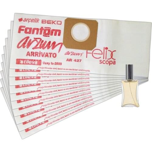 Vacuum Cleaner Dust Bag Compatible Brand Model Phantom S Ocean WF 5100 Broom Paper Dust Bag (10 Pieces) HT-TT0004-10-56