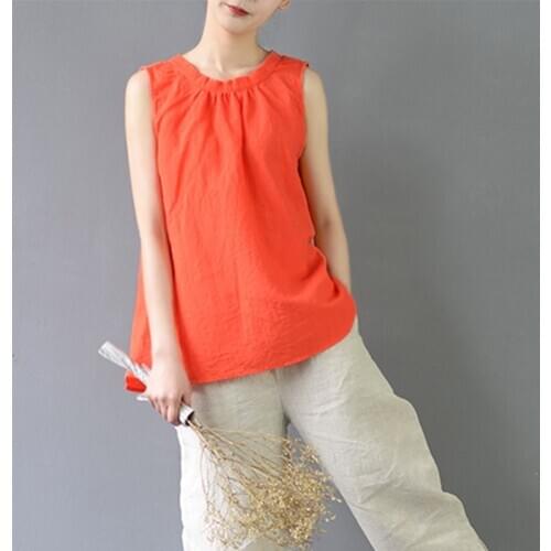 SCUWLINEN Women's Cropped Tank Tops