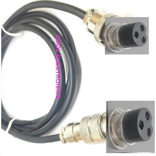 3 pin GX20 20mm Air Plug Male Female Aviation Socket Connector Plug Cable 1m