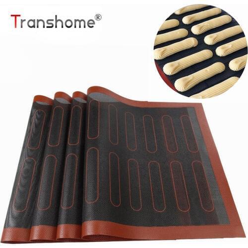Transhome 30*40cm Fiberglass Baking Mat Non-stick Silicone Mat Oven Sheet Liner For Cookie /Bread/ /Biscuits Perforated Baking