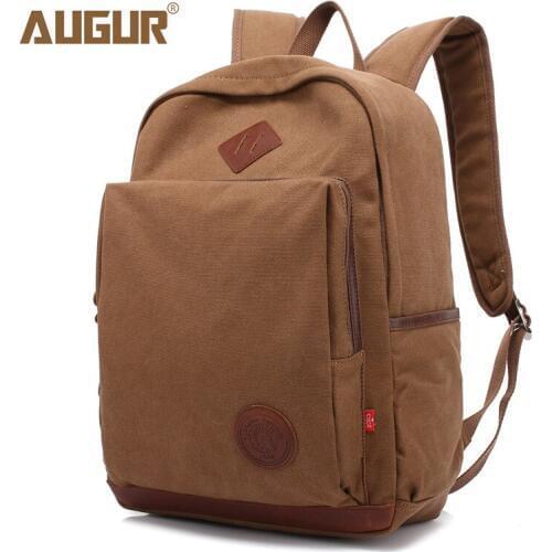 AUGUR Mans Canvas Backpack Travel Schoolbag Vintage Male Backpack Men Large Capacity Rucksack Shoulder School Bag