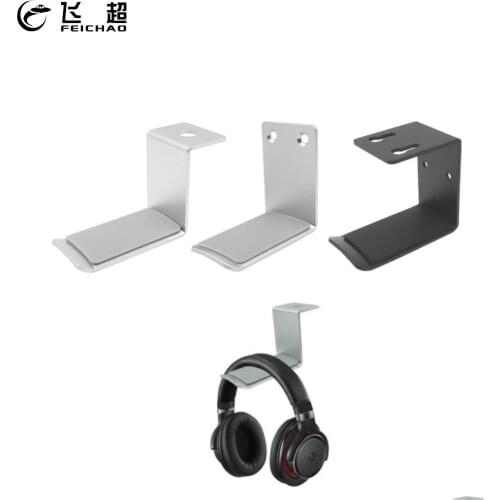 Universal Headphone Holder Aluminium Alloy Headset Bracket Hanger Metal Wall Desk Mount Space Saving Stand Hook Earphone Parts