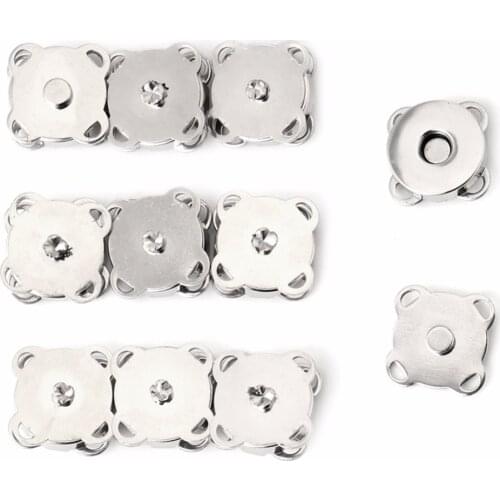 Jewelry Buckle Accessories 10x 14/18mm Magnetic Purse Quincunx Snaps For Clasps Closure Wallet Bags Handbag