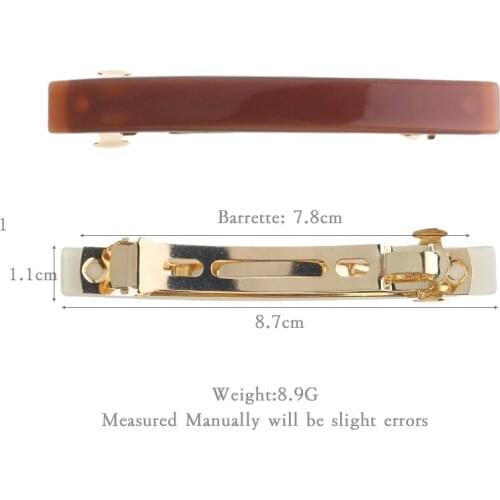 Japanese and Korean acetate board hair ornament rectangle Simple spring clip butterfly hair clip