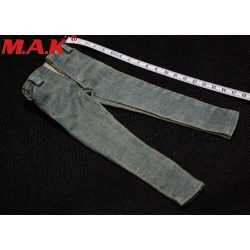 1:6 scale male man light blue pants nostalgic light jeans trousers for 12'' M33 body action figure clothes clothing accessory