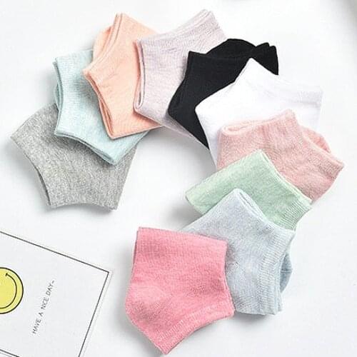 10 Pairs/set Socks Cotton Woman Casual Wide Stripes Socks Lady Fashion Boat Socks Girls Low Hosiery Summer Short Ankle Socks