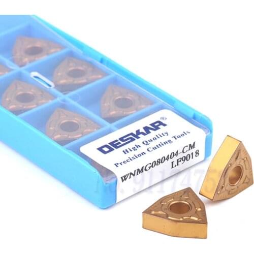 10pcs WNMG080404-CM LF9018 WNMG080408-CM LF9018 CNC lathe turning tool carbide cutting insert CVD coating processing metal blade