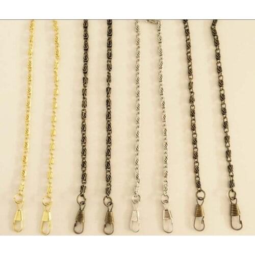 20pcs 40cm/piece Handle Metal Chain for antique brass/ silver/ gun black/ golden/ belt buckle YMDLL Coin Purse Bag DIY Accessory