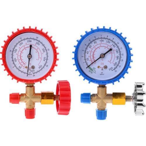 220PSI 500PSI Air Conditioning Refrigerant Recharge Pressure Gauge Manometer