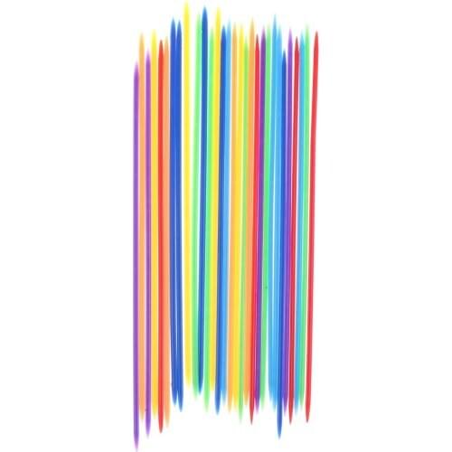 30PCS Baby Children Educational Colorful Plastic Traditional Mikado Spiel Pick Up Sticks With Box Game Kids Gifts