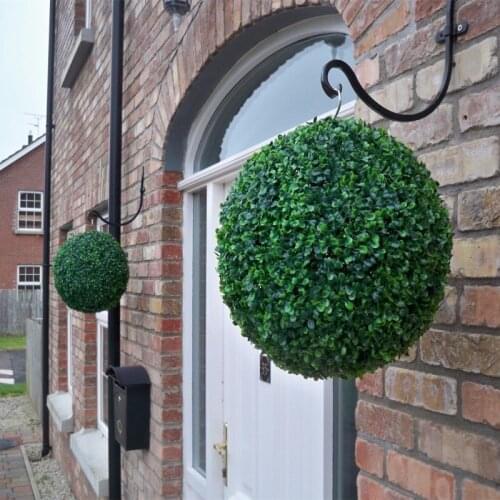 40CM 16inch Artificial Plastic Milan Grass Boxwood Kissing Ball for Garden Home Decor Wedding Christmas Bar Party Supplies