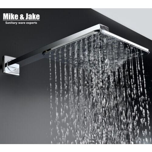 ABS 8 inch shower head with SUS 304 arm pipe Rainfall Shower head with arm bathroom shower with pipe square shower head