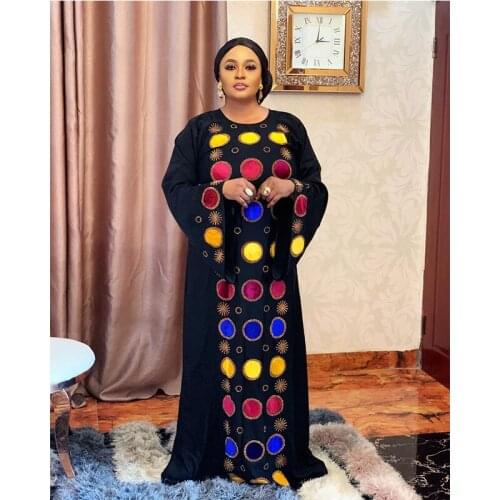 African Dresses Women Hot Drill Dubai Turkey Muslim Abayas Ankara Dashiki Dress Bazin Robe Africain Boubou Plus Size Dress