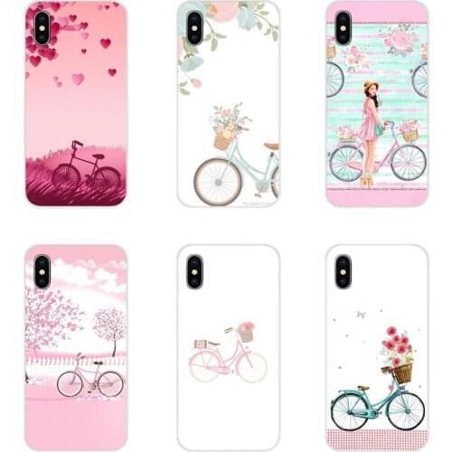 Accessories Phone Cases Covers For Samsung A10 A30 A40 A50 A60 A70 M30 Galaxy Note 2 3 4 5 8 9 10 PLUS Girl loves pink bicycle