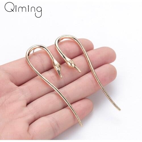 Asymmetric Crane Stud Earrings Women Female Stainless Steel Punk Jewelry Statement Vintage Big Long Earrings Fashion Gift