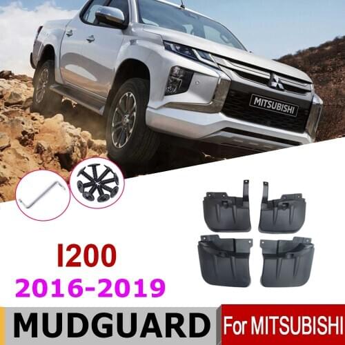 Car Mud Flaps For Mitsubishi L200 Trion 2019-2016 Set Molded Mudflaps Splash Guards Mud Flap Mudguards Fender Front Rear Styling