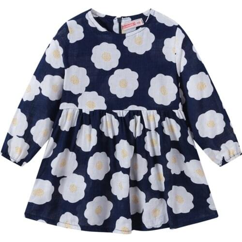 H1159 Kids Dresses For Girls Dot Girl Party Dress Spring Autumn Kids Dress Ruffles Clothes For Girls 2 4 6 8 10 Years