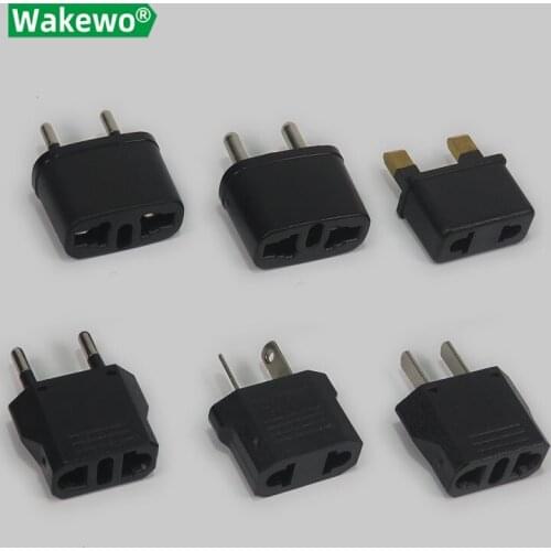 Travel power Socket Plug Adapter Europe Germany converts USA US China UK British Australia to Euro AC wall socket two round legs