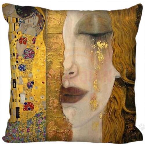 Hot Sale Custom Gustav Klimt Pillowcase 35X35cm (One Sides)Home Cushion Cover Pillow Cases