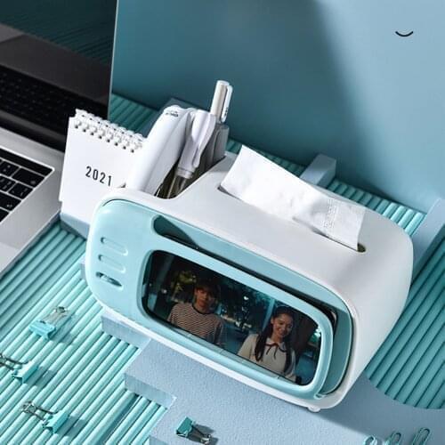 Living Room Must-Have Multifunctional Storage Box Retro Radio Model Tissue Stationery Storage Mobile Phone Storage Storage Box