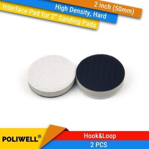 2PCS 2 Inch(50mm) High Density Sponge Surface Protection Interface Pads for 2" Back-up Sanding Pad and Hook&Loop Sanding Discs