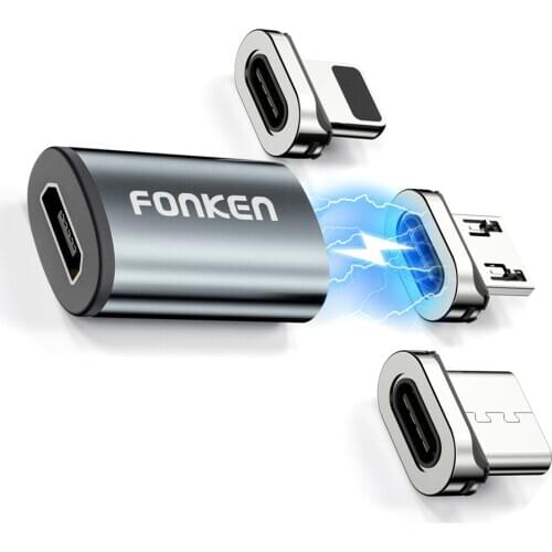 FONKEN Magnetic Cable Tips Mobile Phone Charging Cable Connector Magnetic Charger Cable Adapter Micro USB Cable Magnet Tip USB C