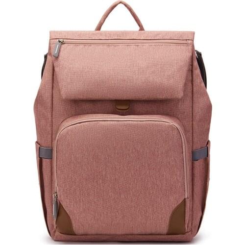 New Multi-function Mommy Bags Simple Baby Bottle Nappy Backpack Waterproof Baby Care Backpack Large Capacity Women Stroller Bags