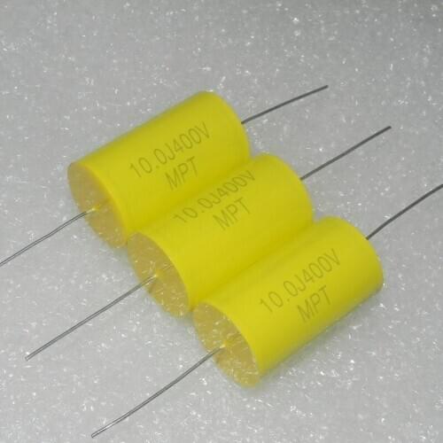 MPT copper foot 400v10uf 10.0j 26*45mm axial film capacitor