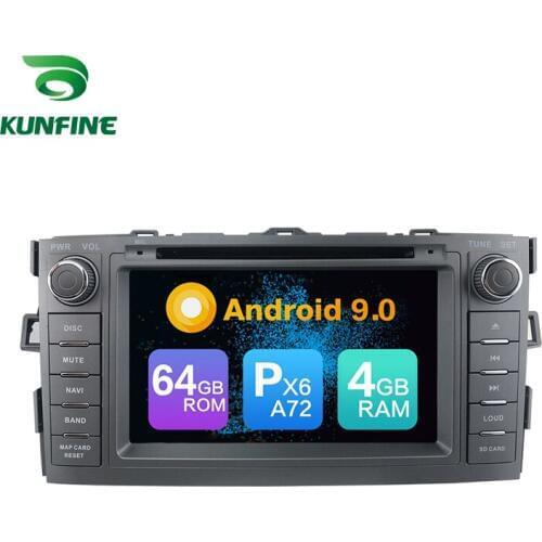 Android 9.0 Core PX6 A72 Ram 4G Rom 64G Car DVD GPS Multimedia Player Car Stereo For Toyota Auris 2008-2012 radio headunit
