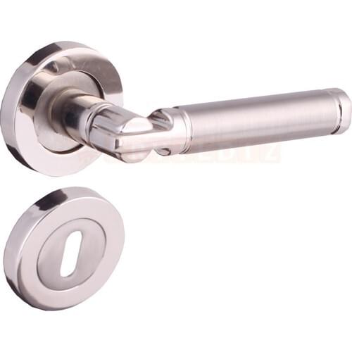 Hira Verda Nickel - Room Door Handle with Satin Rosette