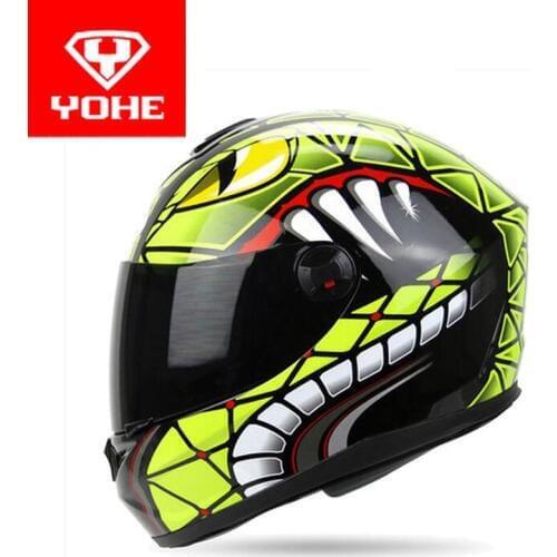 2019 New YOHE Full Face motorcycle helmet ABS motocross motorbike helmets model YH-966 have 8 kinds of colors size M L XL XXL