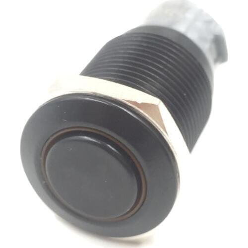 Orange LED Angel Eye Black 16mm 12V Metal Latching Push Button Switch
