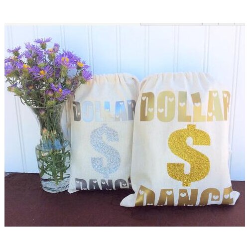 Custom Dollar Dance vegas wedding Party Hangover Kits jewelry favor muslin Bags Bachelorette hen bridal shower favors holders