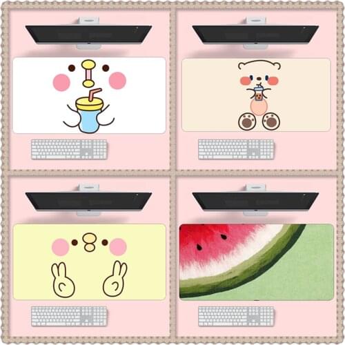 Kawaii Pink Mouse Mat Keyboard Mouse Pad Large Dirt-resistant Cute XL Mouse Pad Desk Accessories Locking Edge Big Mouse Pad