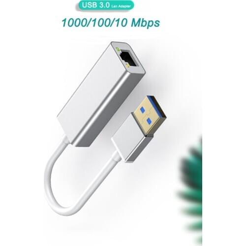 UFBOSS Wired USB 3.0 To Gigabit Ethernet RJ45 LAN (10/100/1000) Mbps Network Adapter Ethernet Network Card For PC