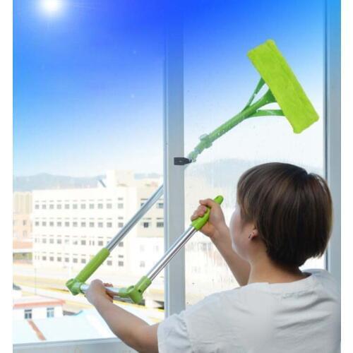 Window Cleaner Telescopic High-ris Cleaning Sponge Mop Multi Glass Cleaner Mirrors Wiper Sponge Mop Clean Windows Dust Brush