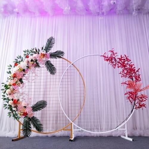 Wedding round grid circle wedding arch background grid for wedding birthday party new year decoration baby shower supplies