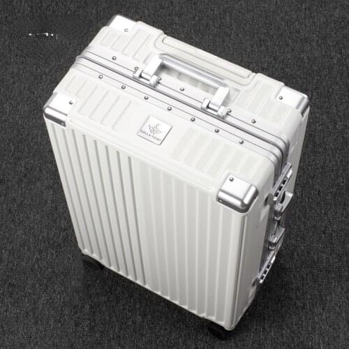 TT Aluminum Frame Luggage Universal Wheel 26-Inch 28 Trolley Case 24 Suitcase 20 Small Leather Suitcase Men and Women