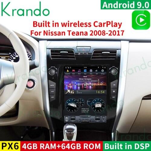 Krando Android 9.0 10.4" for Nissan Teana Altima 2013+ verticial screen car entertainment system GPS multimedia player autoradio