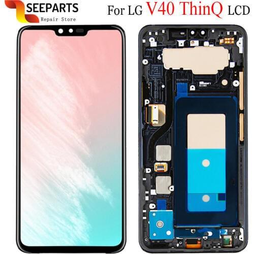 100% Tested Working 6.4" For LG V40 LCD Screen Touch Screen Digitizer Assembly For LG V40 ThinQ LCD Display Free Shipping